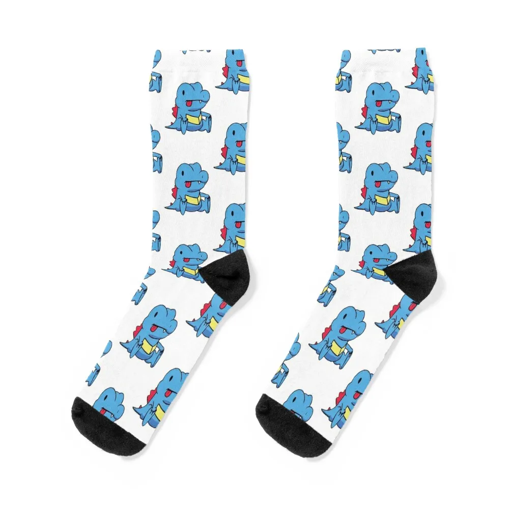 tiger socks cartoon cycling tennis retro socks men s women s Derp Totodile Vintage Retro Socks cycling socks socks man custom socks Socks For Man Women's