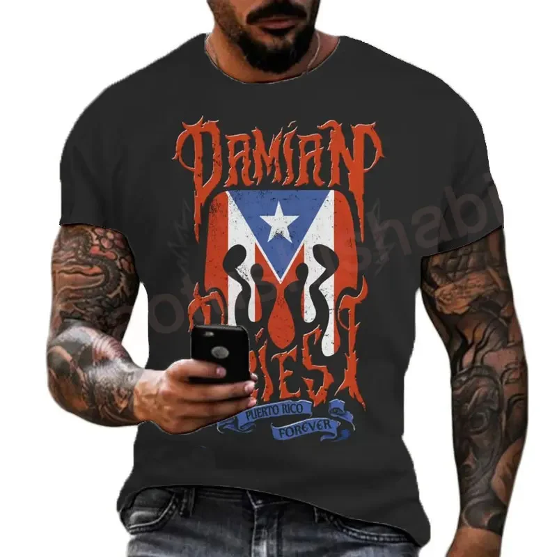 

Summer Men's 3D Printed T-shirts Pop with Cool Sports, Street Breathable and Comfortable Crew Collar Short-sleeved Blazers