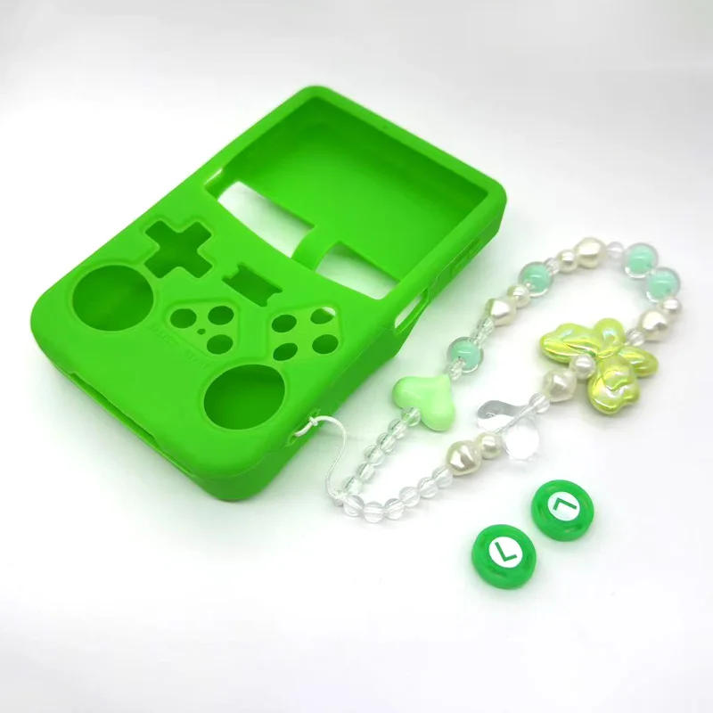 Pink Cute Silicone Protective Case with Lanyard and Button Cover for Handheld Game Console - Adorable Kids Gift