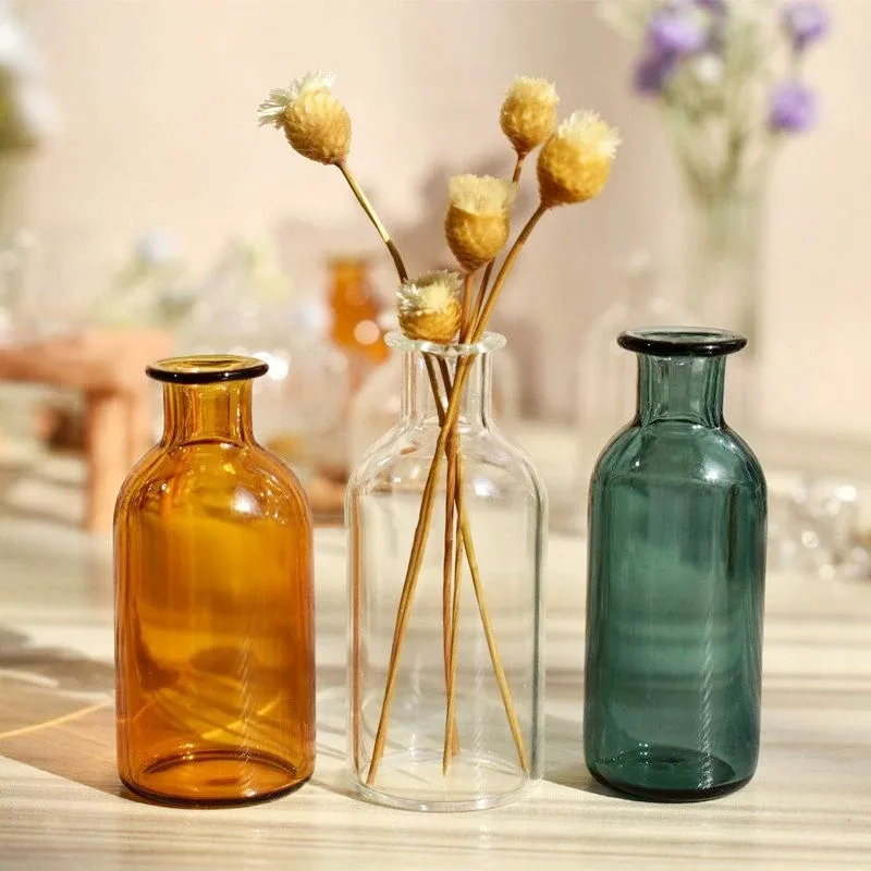 Mini botellas de cristal con diseño de rayas para decoración de casa de  muñecas, frasco de corcho de uso múltiple, botella colgante de la suerte,  10 unidades - AliExpress