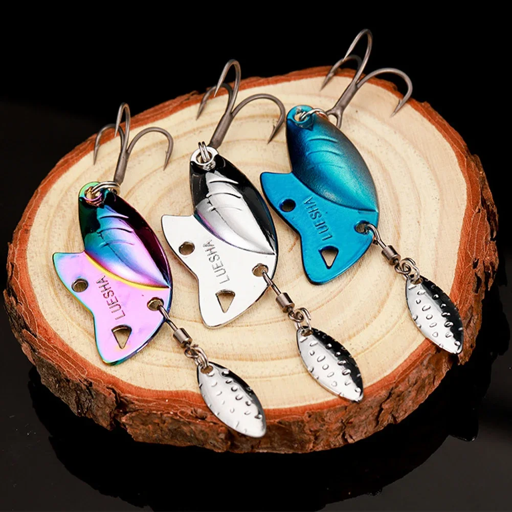 1Pc 5/10/15G Metal VIB Wobbler Fishing Lure Tail Spinner Sinking Rotating Spoon Pin Crankbait Sequins Bait Fishing Tackle