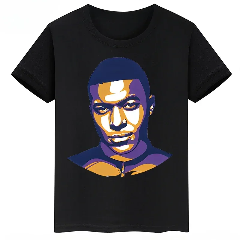 Brand Mbappe Avatar Printed Children's Clothing Summer Kid's Short-sleeved Sports Cotton T-shirt Personalized Baby Tops for Boys
