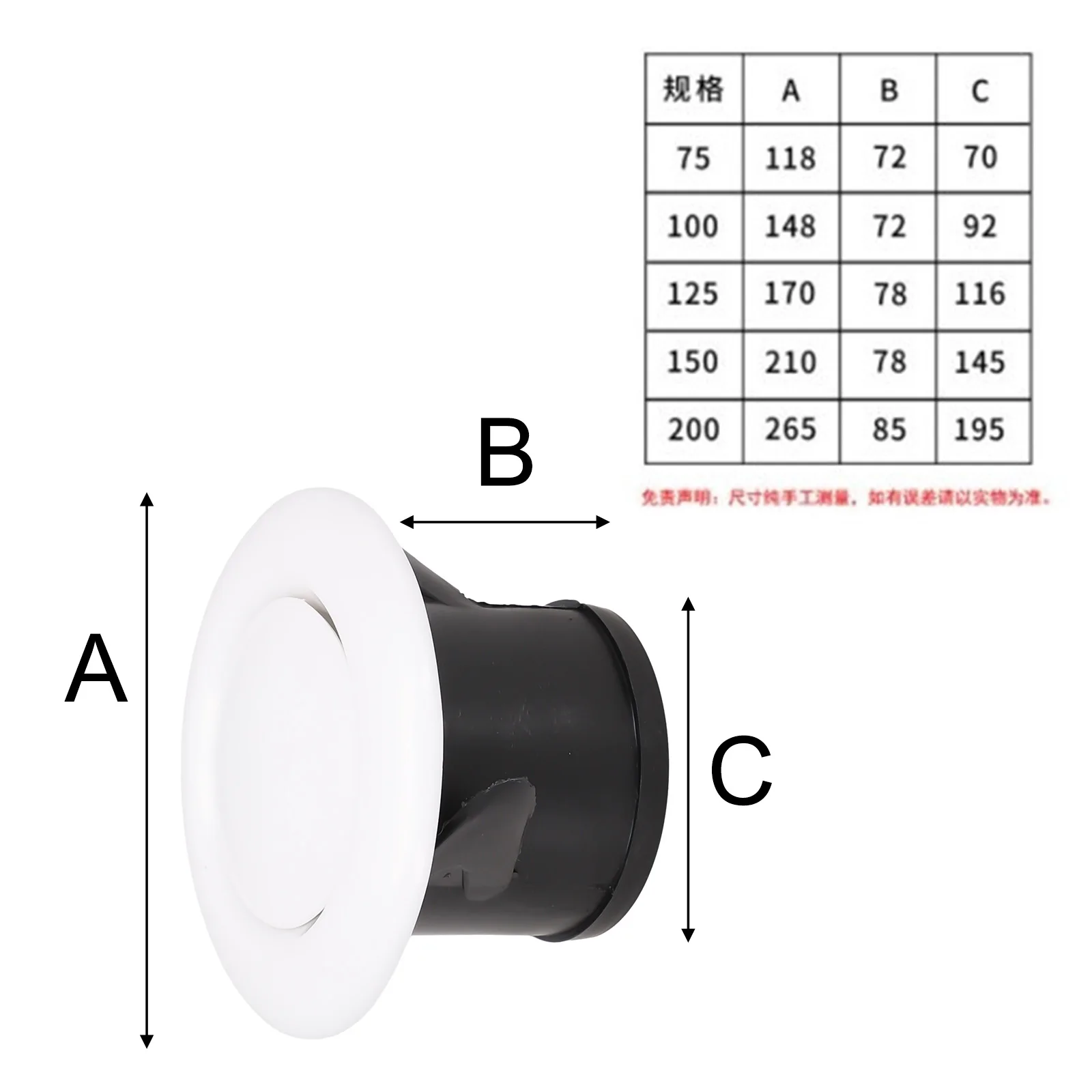 Adjustable Air Ventilation Grill Outlet Cover Round Ducting Ceiling Wall Hole Air Vent Grille Louver Outlet Fresh System