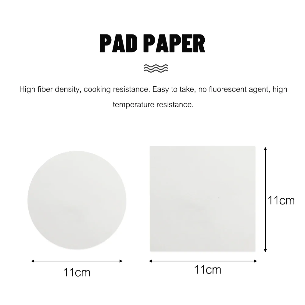 Disposable hamburger pads, 100pcs/pack Round Square Hamburger Food Pad Paper Disposable Hamburger Patty Separation Pad Non-stick Oil Paper Baking