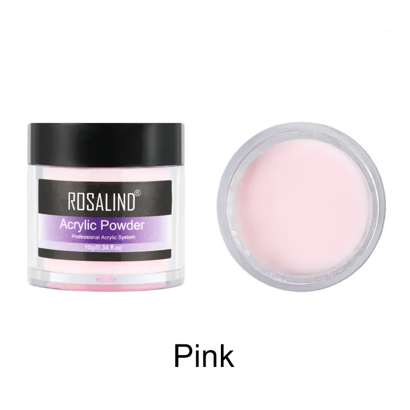 Acrylic Crystal Powder Nail Art Tips Pink White Clear Nail Manicure Powder Art Extension Builder Polymer