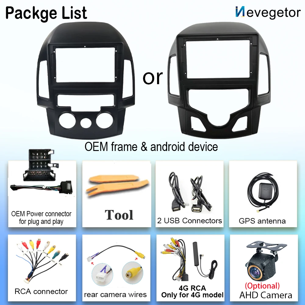 현대 i30 2006-2011용 안드로이드 16 카 라디오 DVD 멀티미디어 플레이어 스테레오 4G WIFI 헤드 유닛 GPS 네비게이션 카플레이 오토 BT