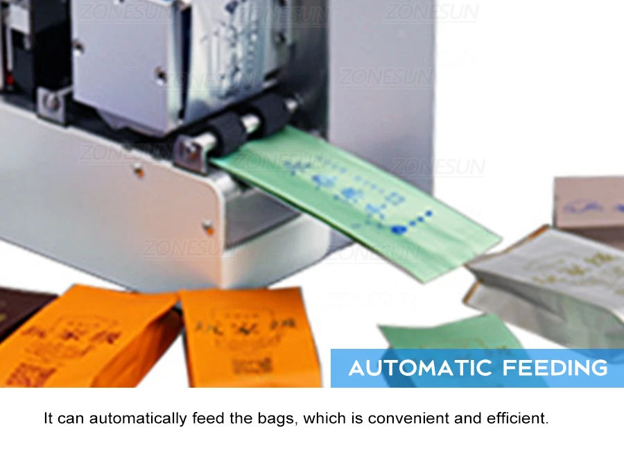 ZONESUN ZS-F550 Intelligent Automatic Tea Bag Hot Stamping Machine CDR AI PS Memory Function