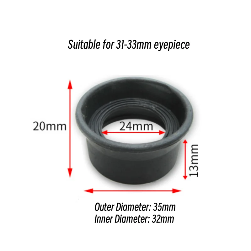 Lot de 2 protège-yeux en caoutchouc souple pour microscope jumelles 29-30 mm Lot de 2 protège-yeux en caoutchouc souple pour microscope jumelles 29-30 mm