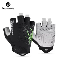 WEST BIKING Cycling Gloves Cool Spider Pattern Half Finger Summer MTB Road Bike Gloves Half Finger Touch Screen Sports Gloves 1