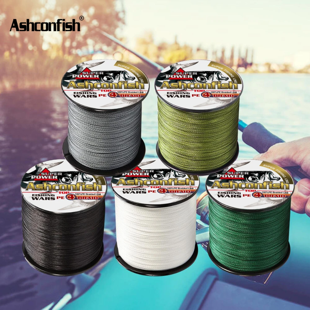 Ashconfish Braided Line 4 Strands 500M 1000M Japan Multifilament 6 100LBS Test Braided Wire