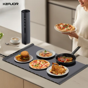 Electric Warming Tray Food Warmer Mat with 8 Tem Setting Foldable Fast Full Surface Heating Plate Electric Food Warming Tray 1
