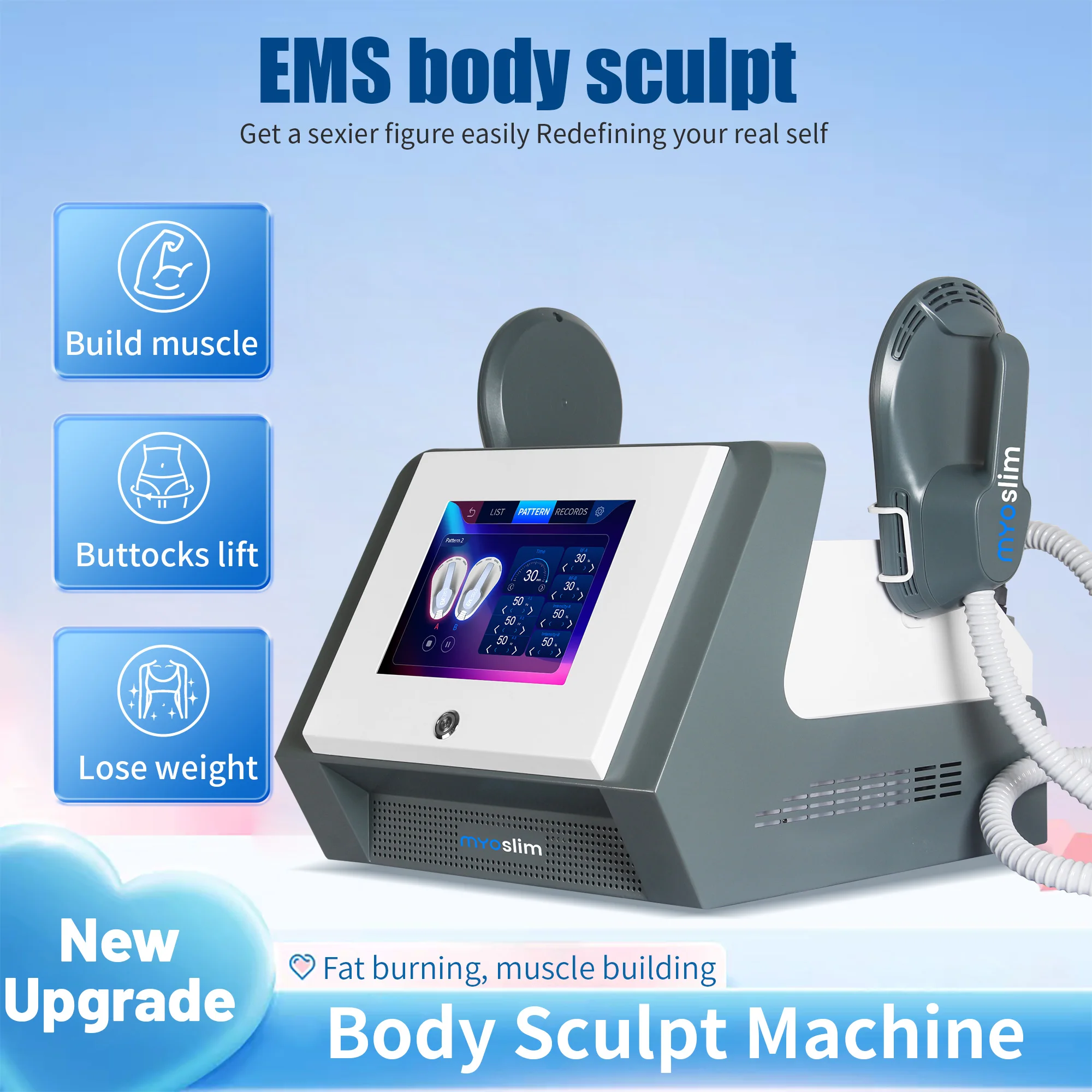 Professional Muscle Stimulator Machine Fat Burn Body Shaping Slimming Trainer for Home Gym Fitness Muscle Conto 1