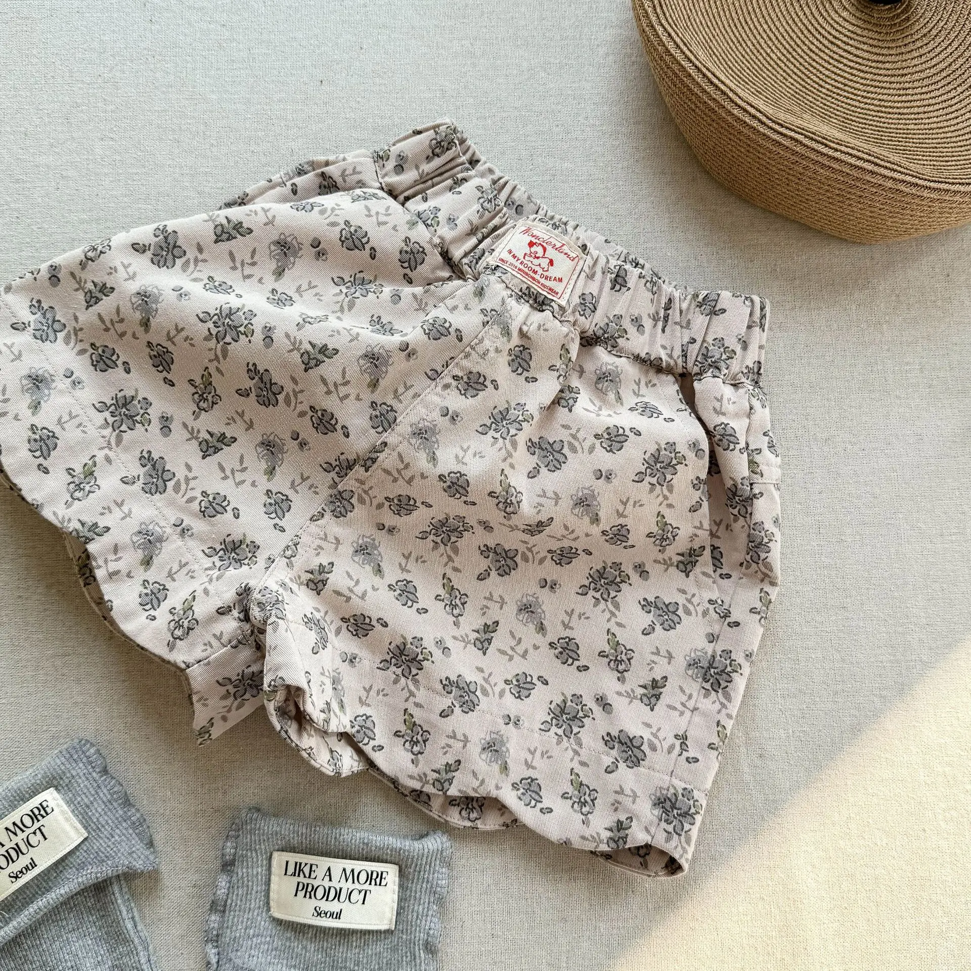 Girls Cotton Floral Shorts