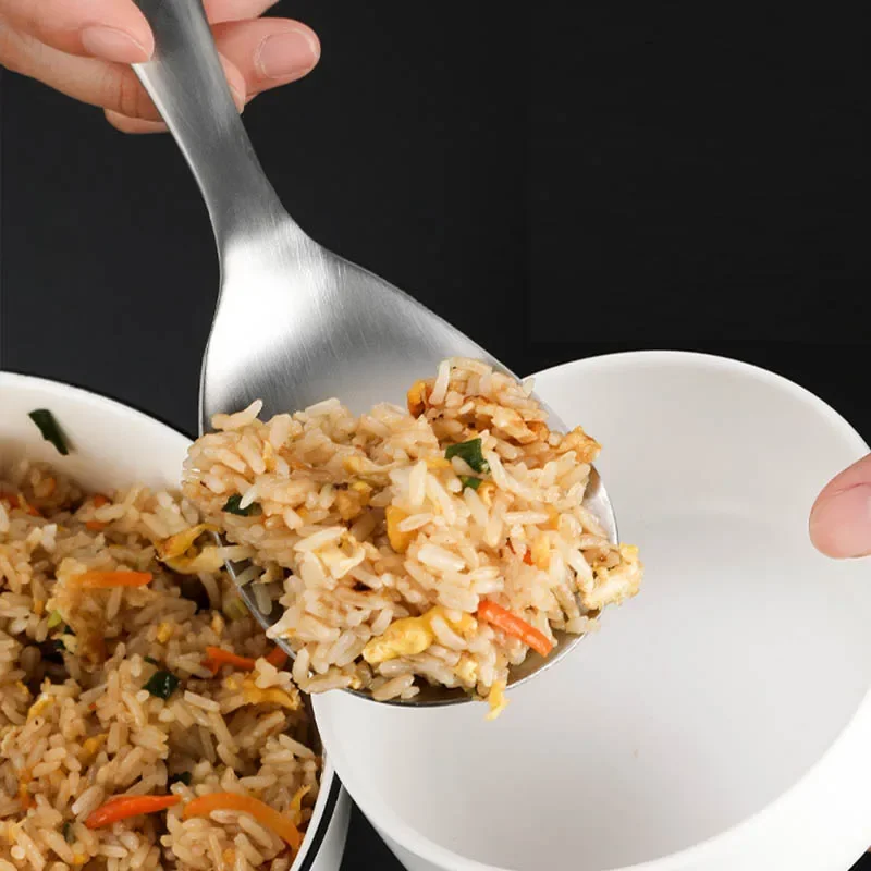 Thicken Stainless Steel Rice Scoop Multi-purpose Long Handle Scoops et Serving Spoon Soup Spoons Household Kitchen Gadgets