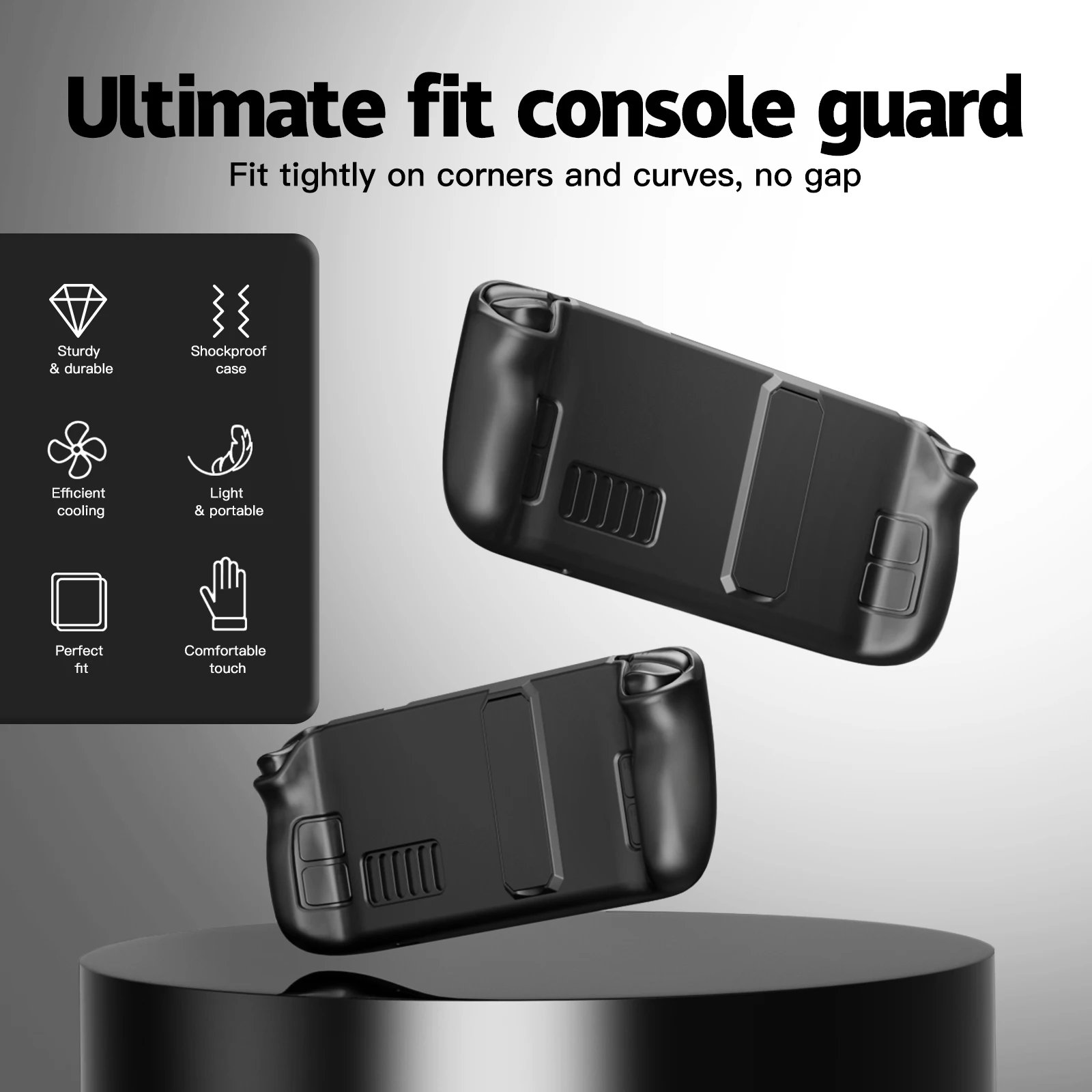 Universal Protective Case with Kickstand for Handheld Gaming Devices - TPU and PC Shield