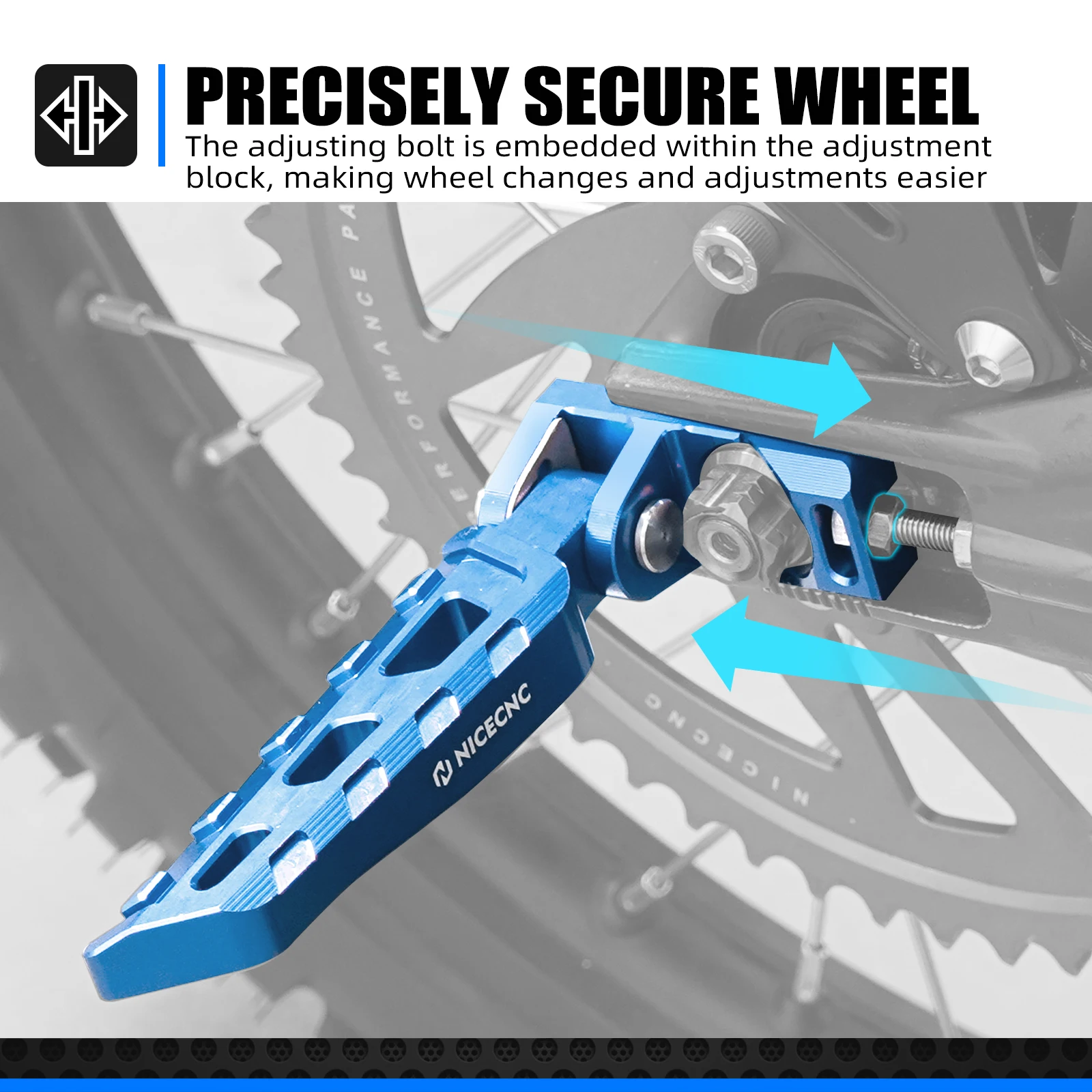 Für Surron Light Bee X S L1E Für Segway X160 X260 Kettenspanner-Einstellblöcke und Hinterachsmutter Radabstandshalter Nabenhalsbänder – Detail 3