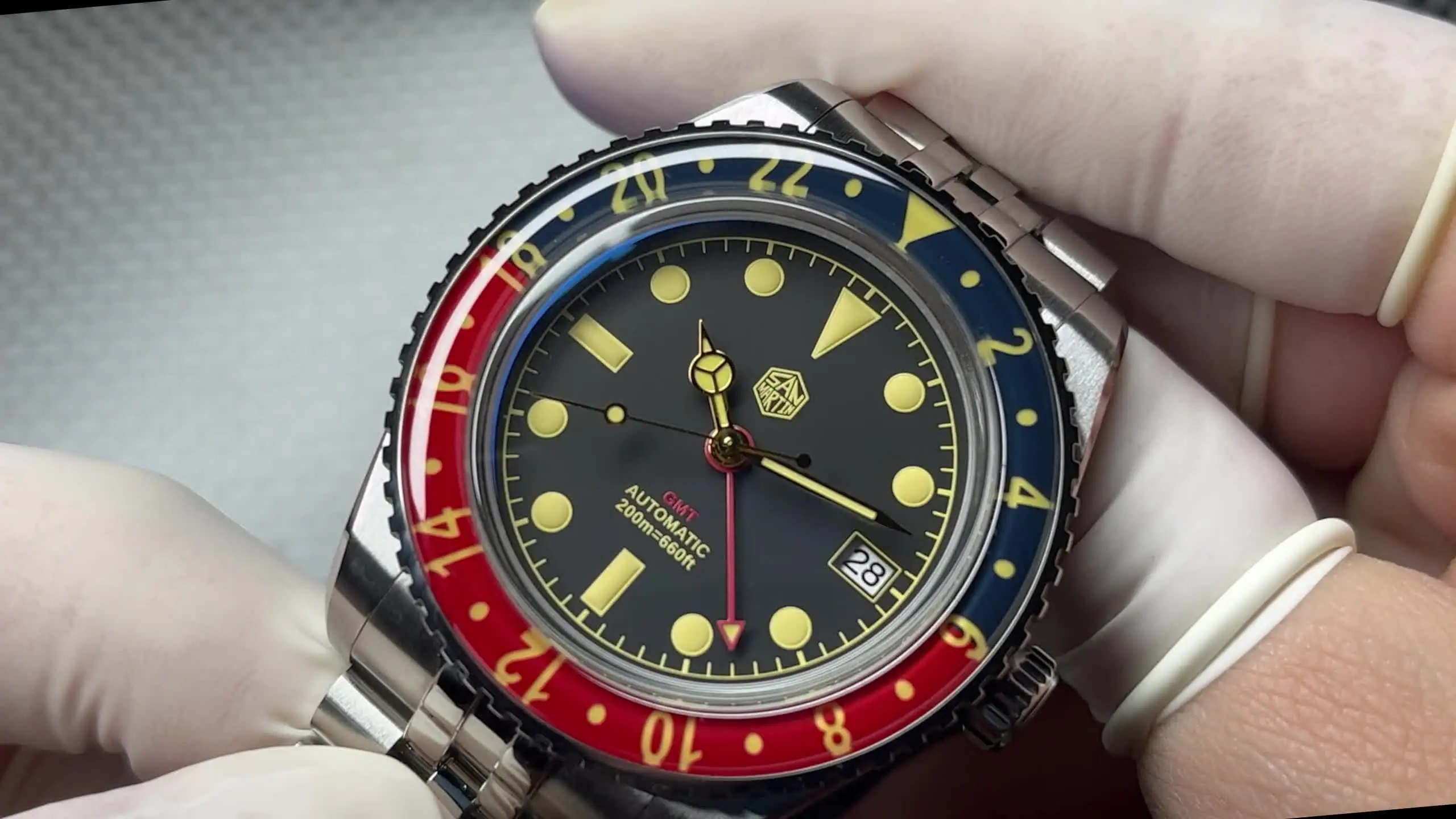 San Martin NH34 40mm GMT Luxury Sports Style Full Luminous