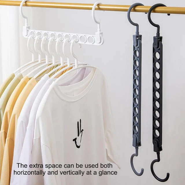 9 Holes Magic Clothes Hangers Sturdy Metal Clothing Hangers for Heavy  Clothes Retractable Hangers Closet Space Saving Organizers - AliExpress