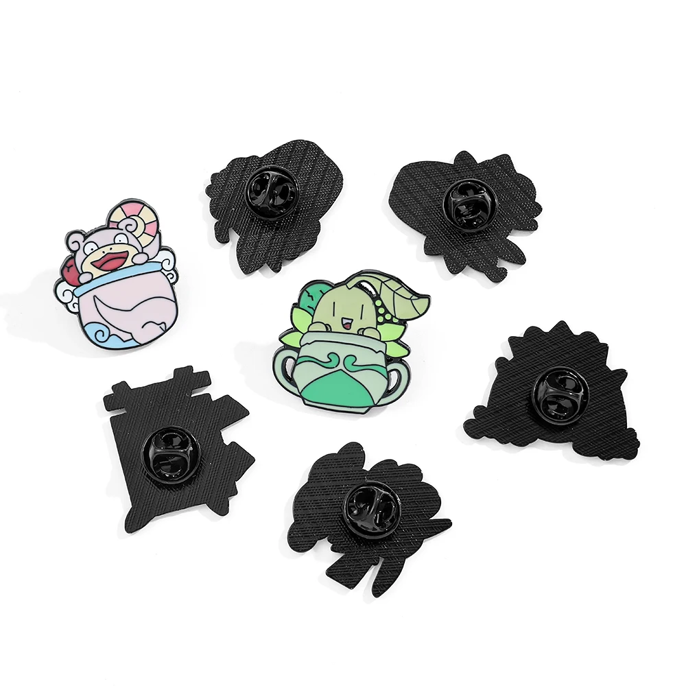 Cartoon Pikachu brooch Cute Chikorita Togepi Enamel Pin Clothes Backpack Jewelry Metal Badge Accessories gift 7 Pcs enamel pins metal brooch enamel brooch