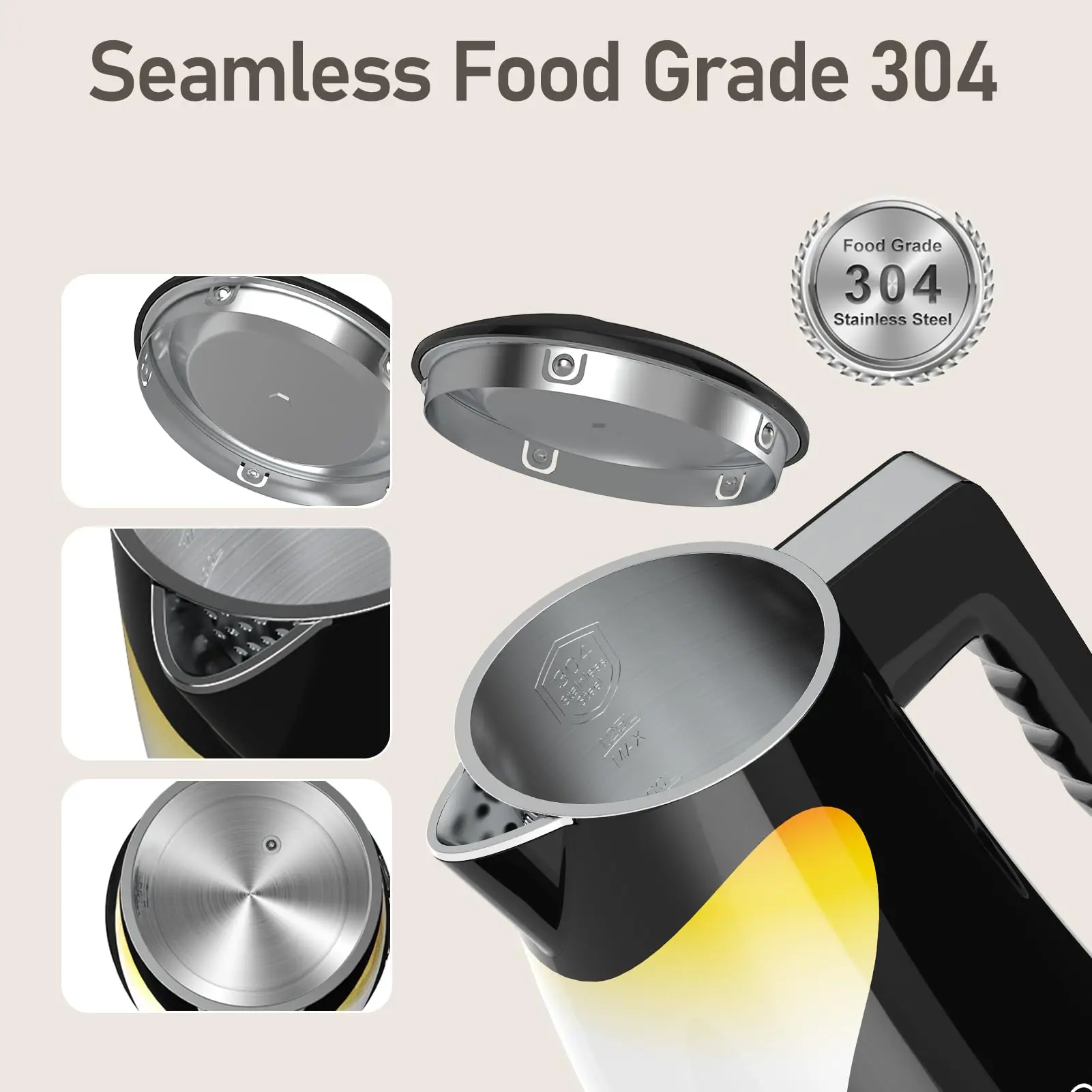 Kitchen 1.25L Coffee Electric Kettle Stainless Steel Hot Water Boiler Temperature Control Fashome Electric Kettle 1300W Tea Pot 3 Kitchen 1.25L Coffee Electric Kettle Stainless Steel Hot Water Boiler Temperature Control Fashome Electric Kettle 1300W Tea Pot 3