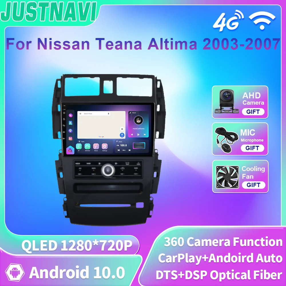 

JUSTNAVI 2din Car Radio GPS Navigation Head Unit Multimedia Video Stereo Player For Nissan Teana Altima 2003 2004 2005 2006 2007