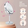 8inch 10X Magnifying LED Makeup Mirror with 3 Color Light Touch Switch Double Side USB Charging Desktop Vanity Cosmetic Mirror 5
