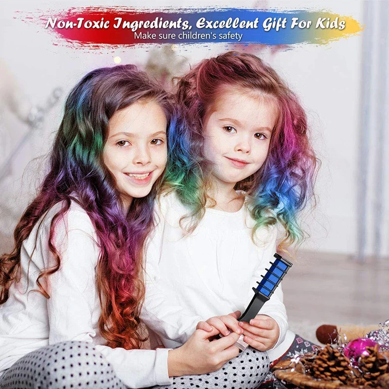 10pcs Hair Chalk Mascara Pro Crayons For Hair Temporary Hairs Dye Colorinng Hair Chalk Gray Hairs Dye Hairs Color Brushes 2