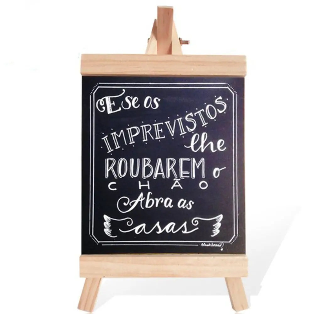 Memo Drawing Collapsible Desktop Message Writing Black Blackboard Wooden Boards Chalkboard Pine Wood Easel