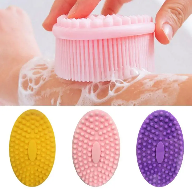 

Soft Silicone Loofah Shower Scrubber Brush Exfoliating Shower Massage Scraper Body Exfoliator Scalp Massage Brush for Adults