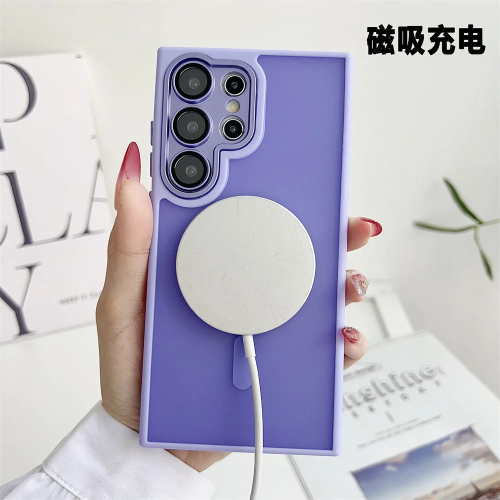 Luxury Matte Magnetic Phone Case with Magsafe Wireless Charging Compatibility