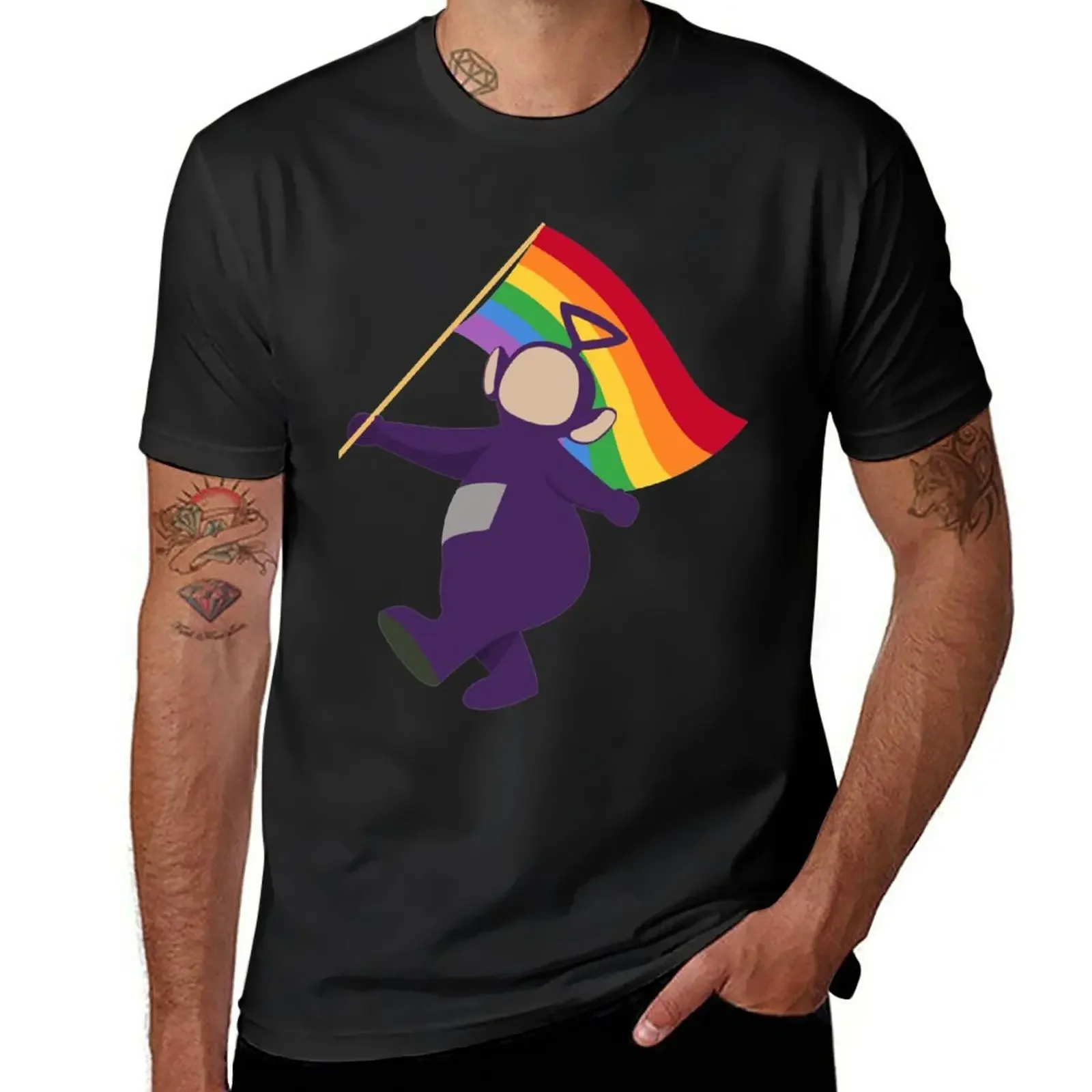 Tinky Winky Pride T-Shirt Sweat Summer Clothes Maglietta Da Uomo