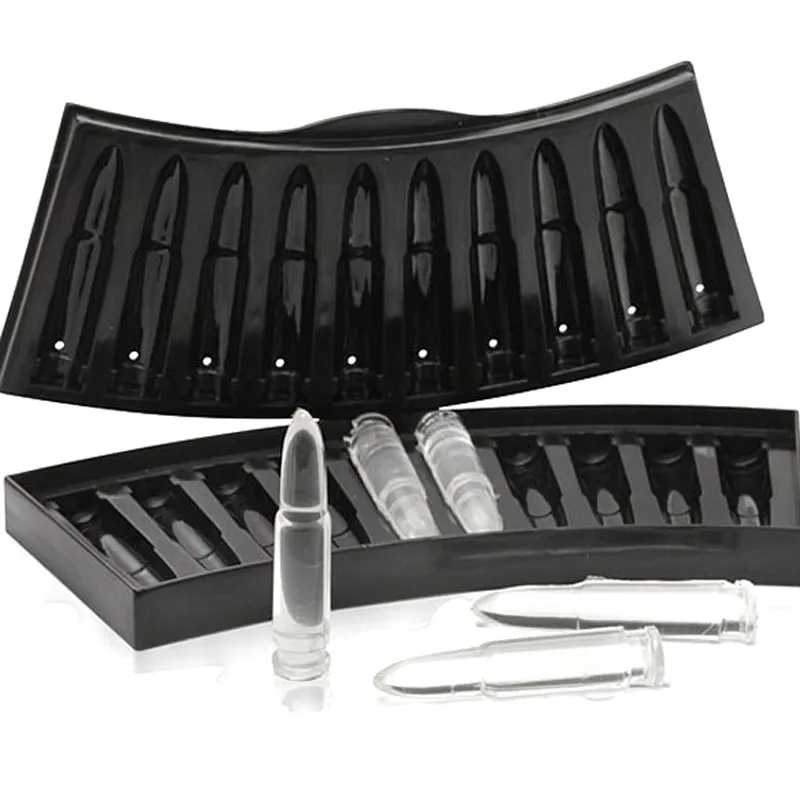 Description Picture 2 of itemGun Bullet Skull Ice Cube Maker DIY Bullet Ice Cube Tray Chocolate Mold Home Bar Accessories Whiskey Wine Ice Cream Tool