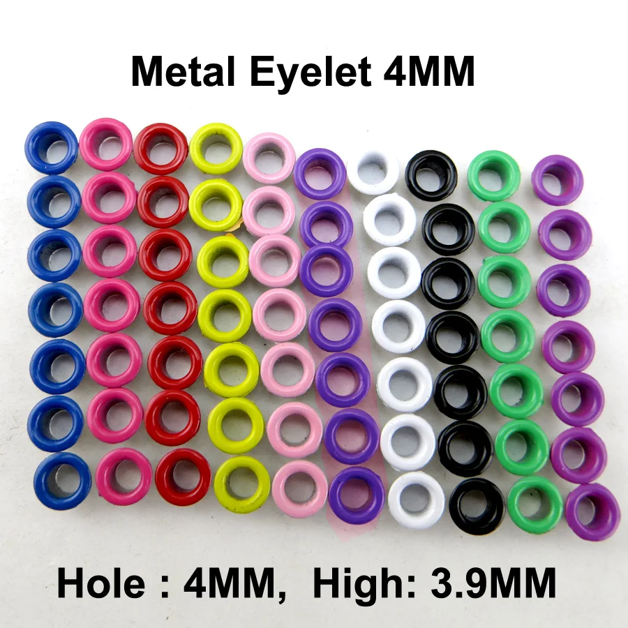 100Pcs Mixed Color Metal Eyelets And Grommets For Scrapbooking Accessories  DIY Sewing Clothes Handmade Crafts 10mm C1916