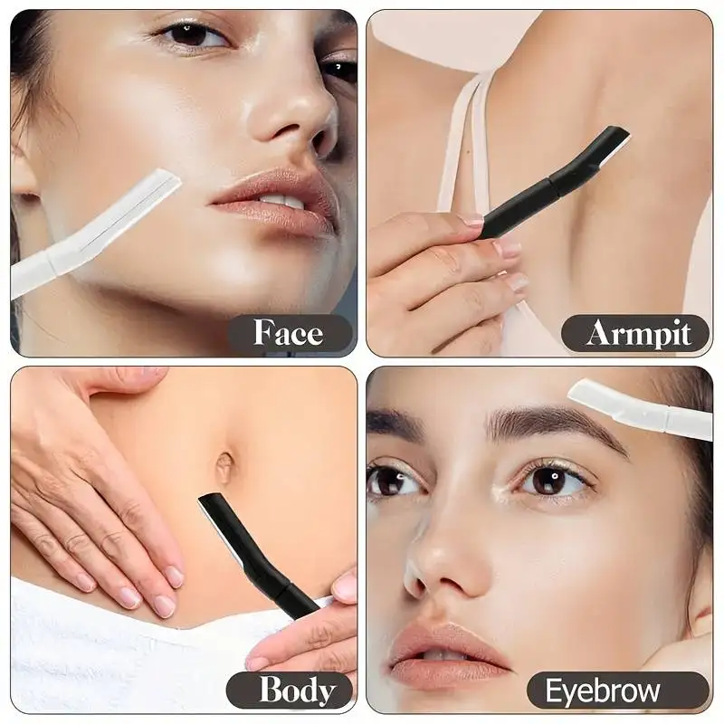 Eyebrow Trimmer Set, Curved Eyebrow Razor, Eyebrow Scissors With Comb, Convenient Easy Beauty Tools For Beginners 6