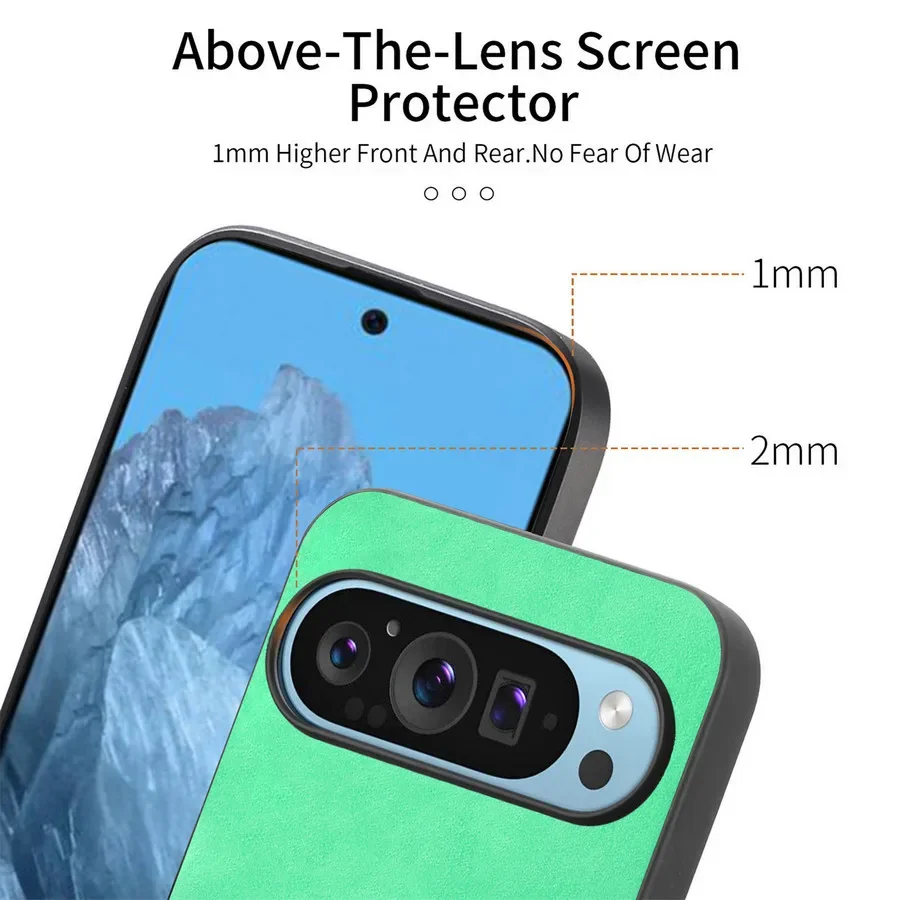 Magnetic PU Leather Matte Phone Case with Wireless Charging Support