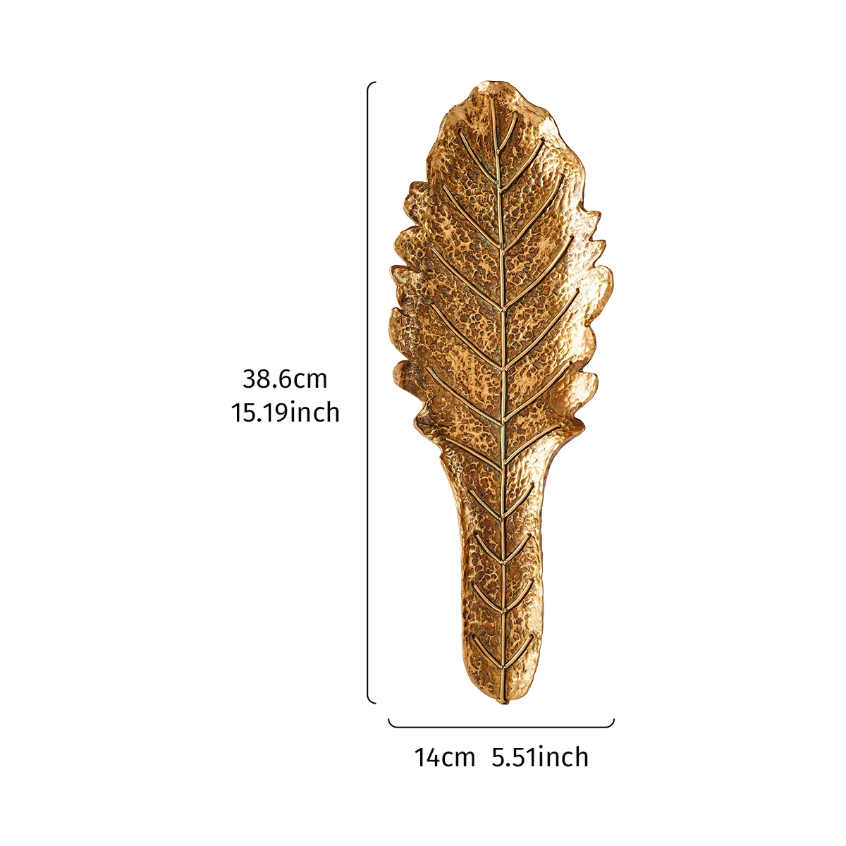 1PC, a European-style antique golden leaf-shaped pendant made of resin, suitable for home decoration and photography props