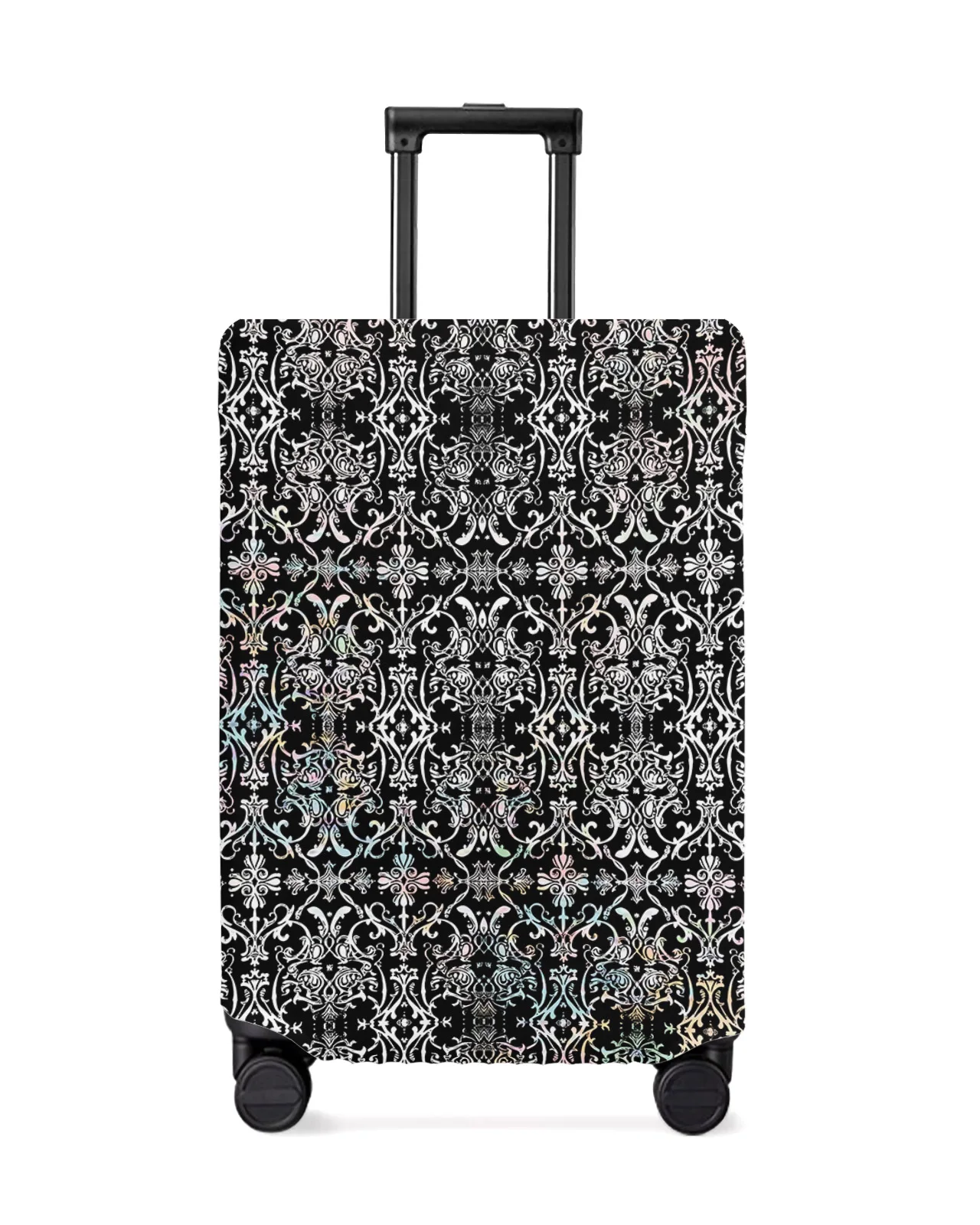 floral-flower-texture-black-luggage-cover-stretch-suitcase-protector-baggage-dust-case-cover-for-18-32-inch-travel-suitcase-case