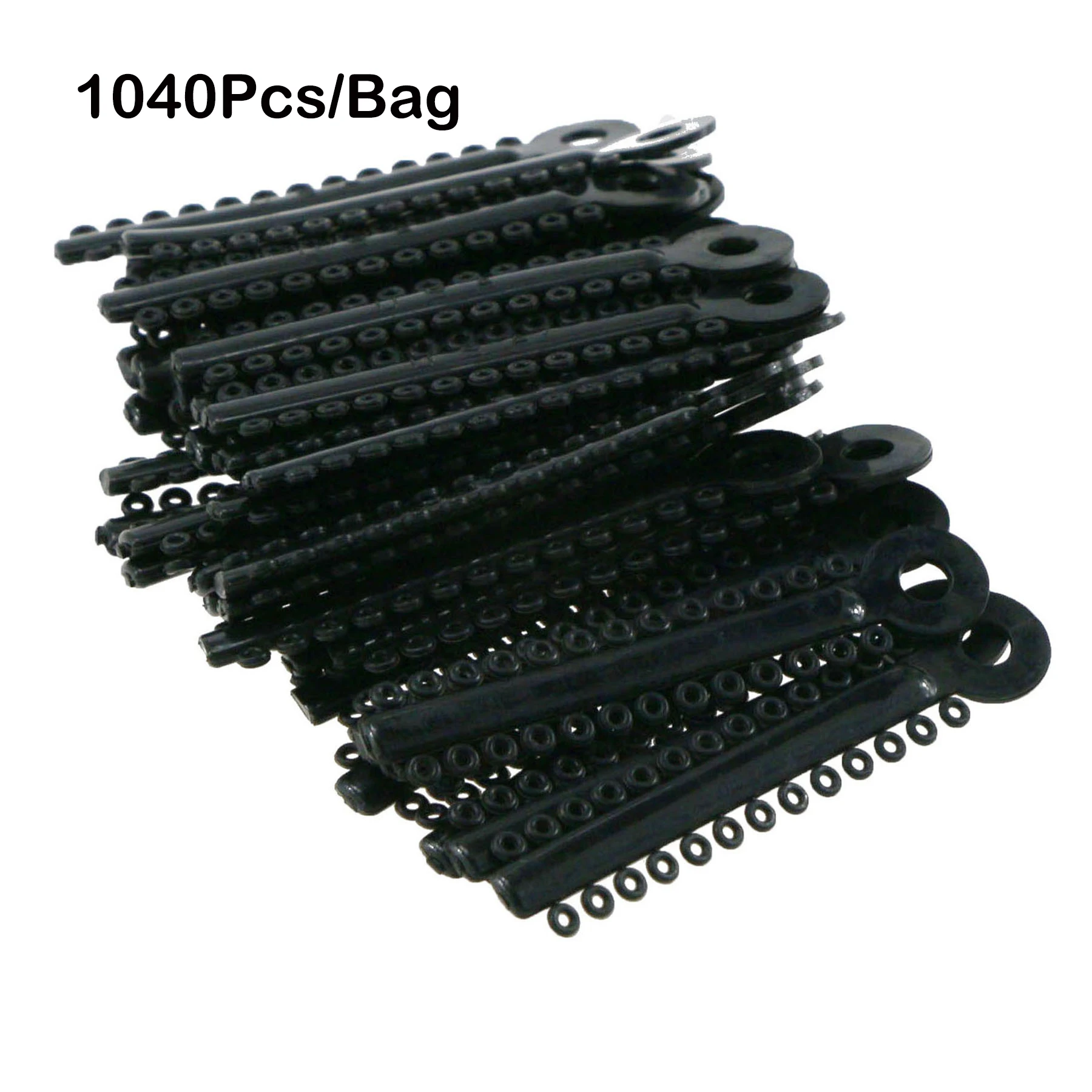 

1040Pcs/Bag Dental Orthodontic Ligature Ties Elastic Rubber Bands Black Color Use With Brackets Buccal Tubes