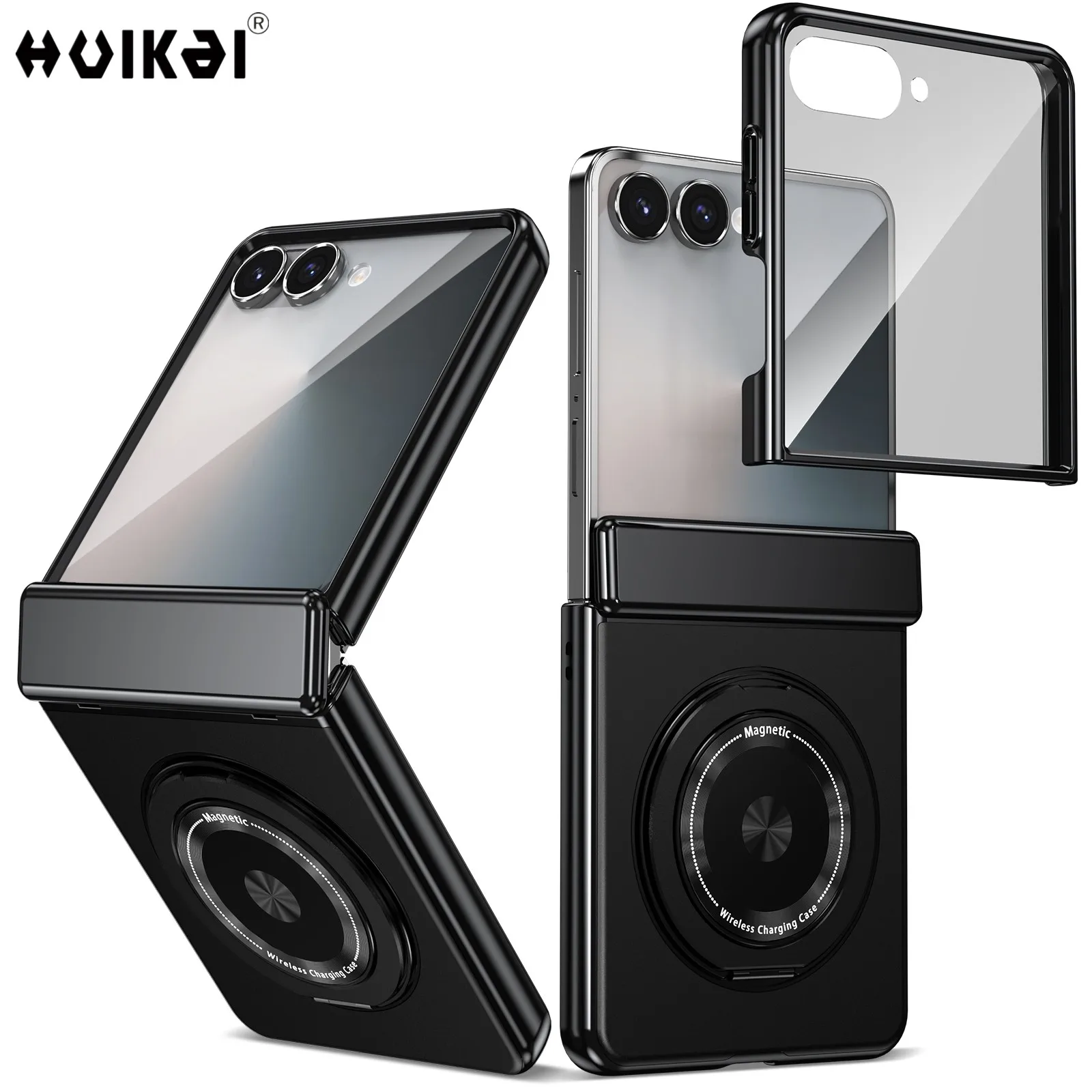 Durable Full-Body Case with Built-in Screen Protector and Rotating Magnetic Kickstand