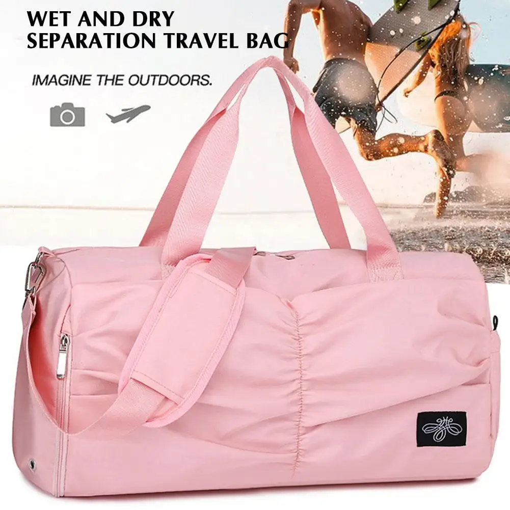 

Travel Gym Bag For Women, Portable Fitness Workout Sports Bag With Wet Pocket Lightweight Large-capacity Fitness Bag Duffel I8y4
