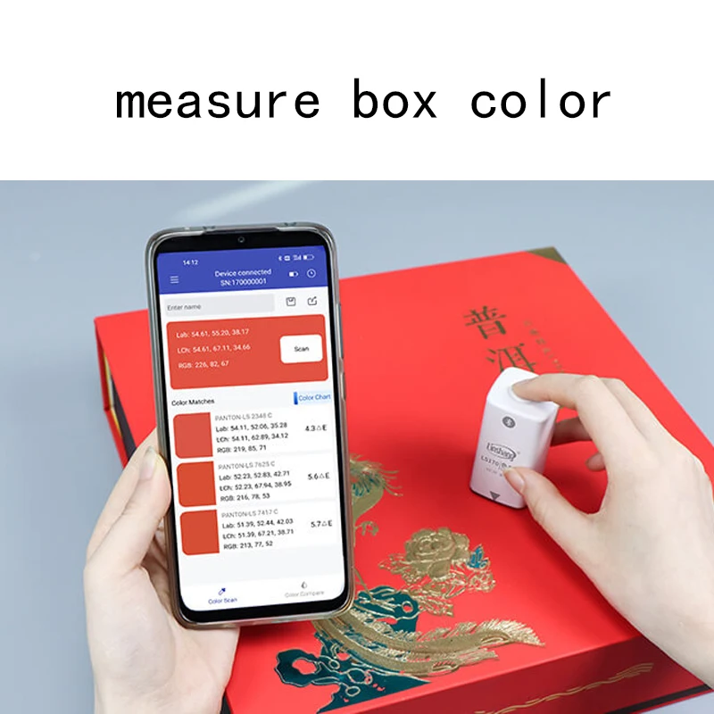 LS170 LS171Colorimeter for Coating Color Checker Colorchecker Portable Digital Mobile APP Pantone Ncs Ral Cmyk 45°/0° /8° 3