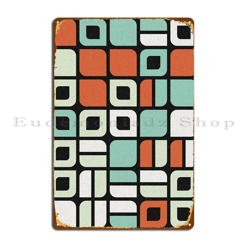 

Geometric Pattern Metal Sign Rusty Garage Plaques Garage Personalized Wall Plaque Tin Sign Poster