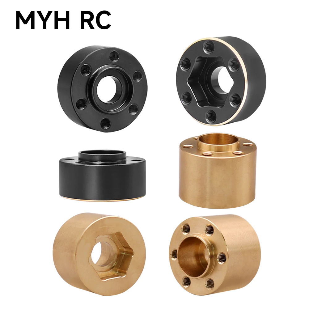 

1.9/2.2Inch Wheels Rim Brass Weights 12mm Wheel Hex Hub Widen Adapter for 1/10 RC Crawler Axial SCX10 Capra TRX4 Counterweight