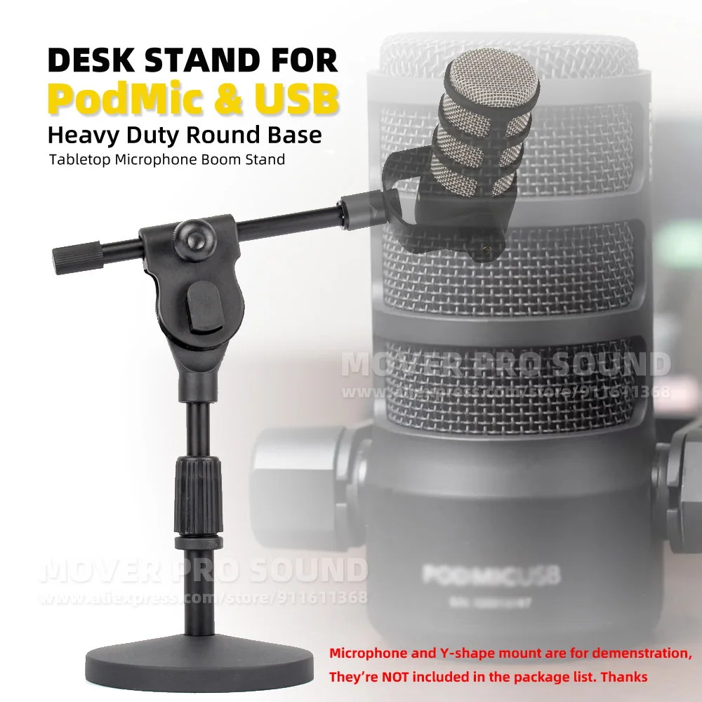 TabletopMicrophoneStandSupportForRodePodMicUSBPodMicPedestal