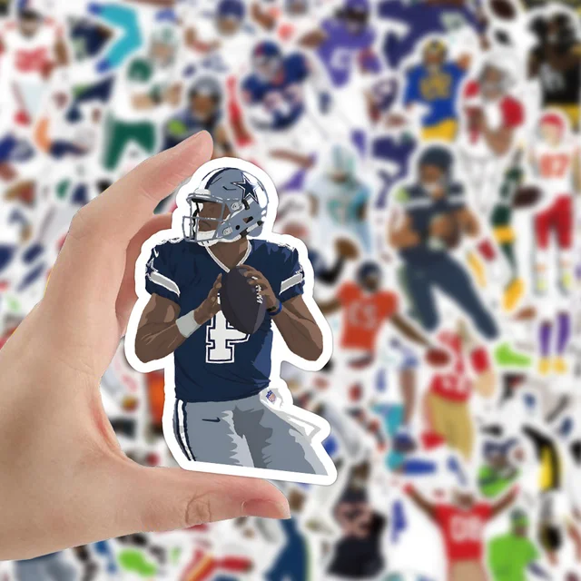 Rugby NFL Player Graffiti Stickers