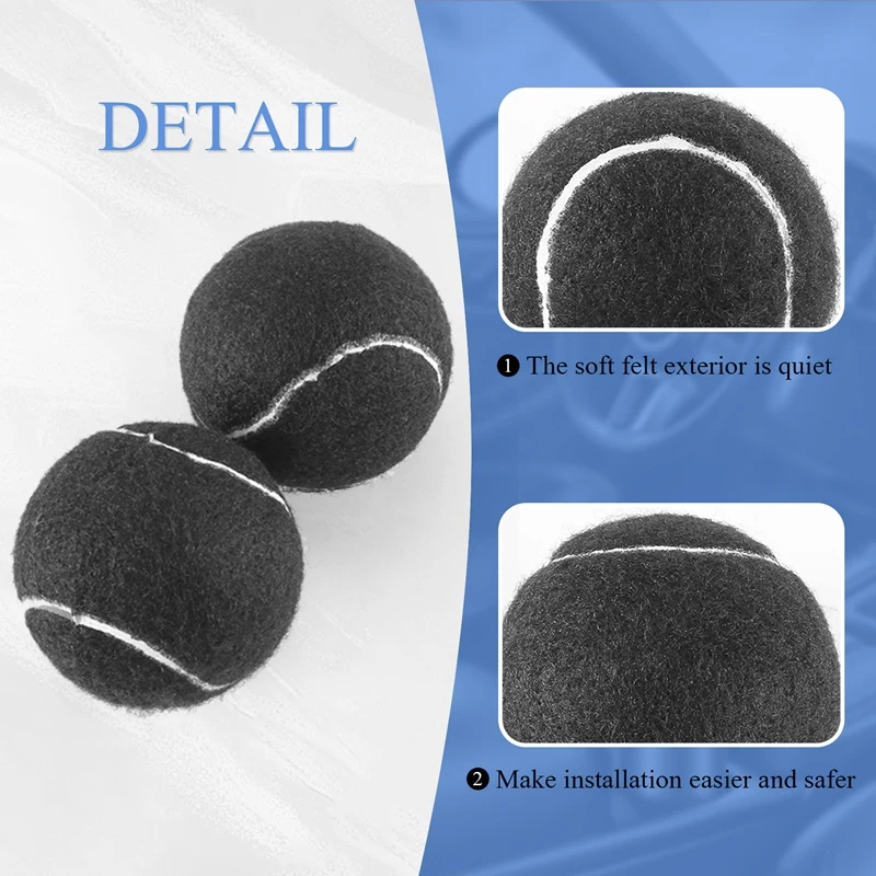 2 PCS Precut Walker Tennis Ball For Furniture Legs Floor Protection Heavy Duty Long Lasting Felt Pad Covering