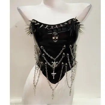 Spikey Chain Skull Top 1