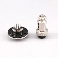 10sets GX12 Flange mounting 3-hole fixing aviation connector plug&socket 2/3/4/5/6/7/8/9/10/12/14pin circular connectors 2