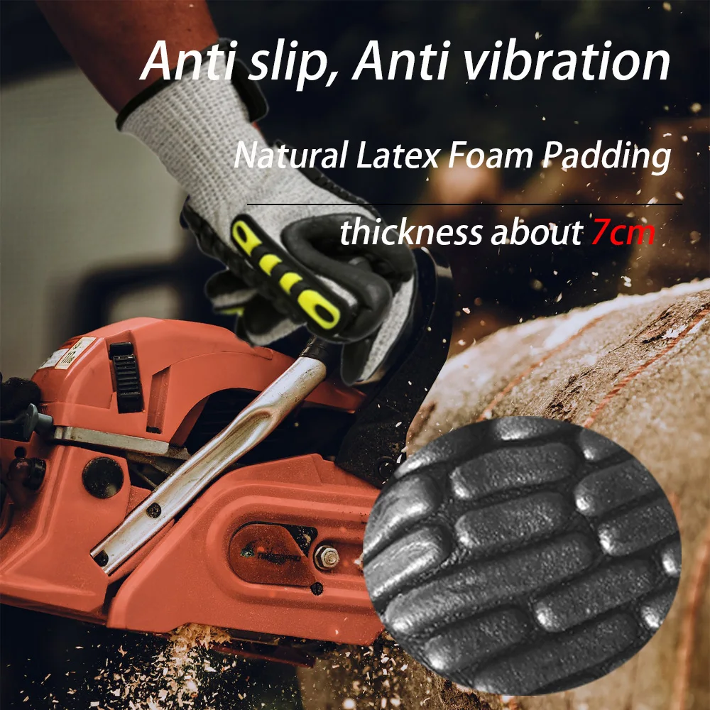 Luvas de trabalho com palma acolchoada com espuma, proteção TPR Patches, resistente ao corte, anti-vibração, anti-impacto Mechanics Glove, novo, 2023