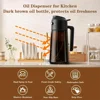 16oz/470ml 2-in-1 Brown Glass Oil Dispenser Sprayer Leakproof Olive Oil Sprayer Bottle for Cooking Air Fryer BBQ Baking Salad 4
